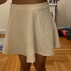White skater skirt